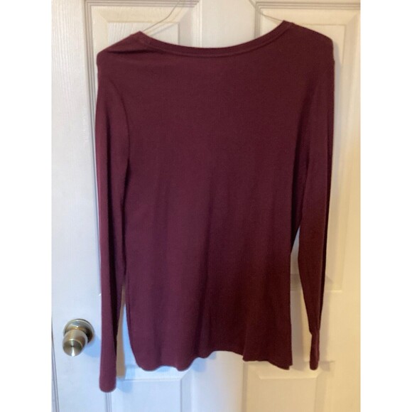 Time and Tru Womens XL 16 18 Solid Purple Soft Pullover top - Picture 2 of 3